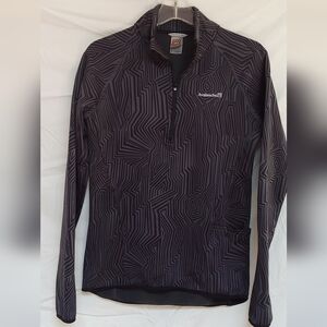 Avalanche 1/4 Zip Womens Pullover Size M Black & Grey Geometric  Fleece Lined